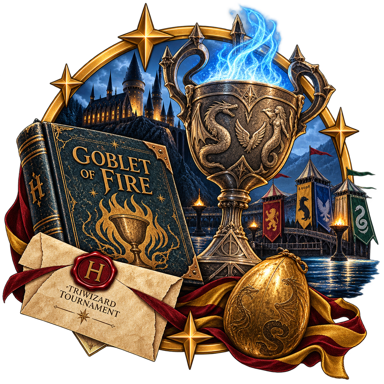 Ilustración de Harry Potter y el cáliz de fuego