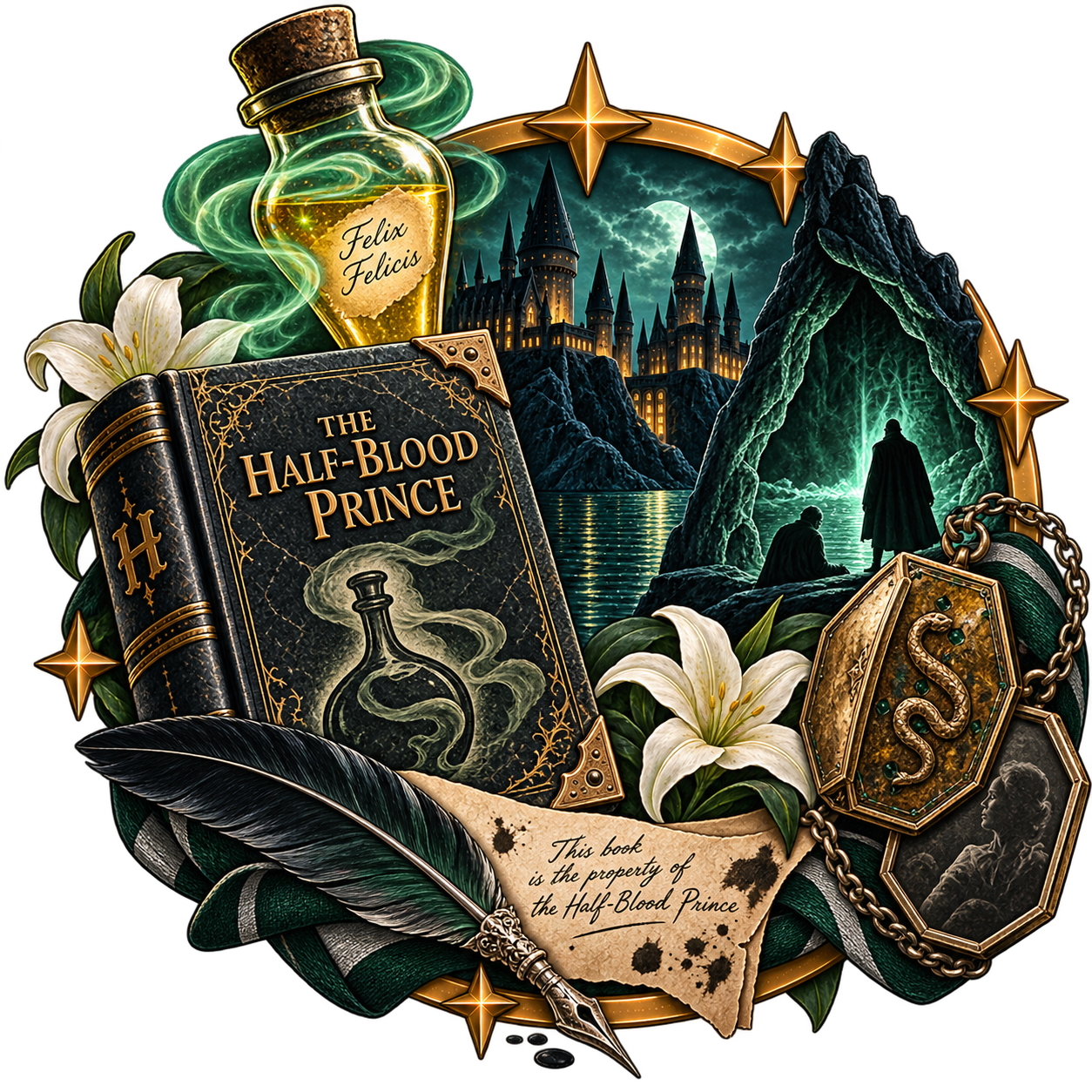 Ilustración de Harry Potter y el misterio del príncipe